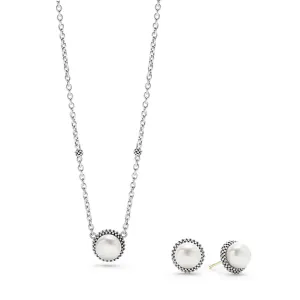 Luna Pearl Earrings and Necklace Gift Set