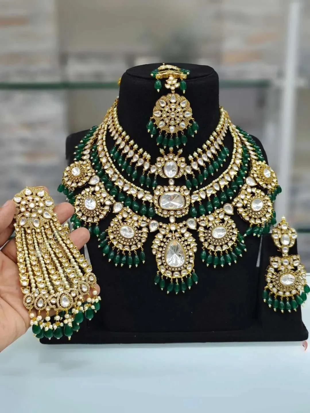 Maharani Designer Polki Kundan Bridal Choker Necklace