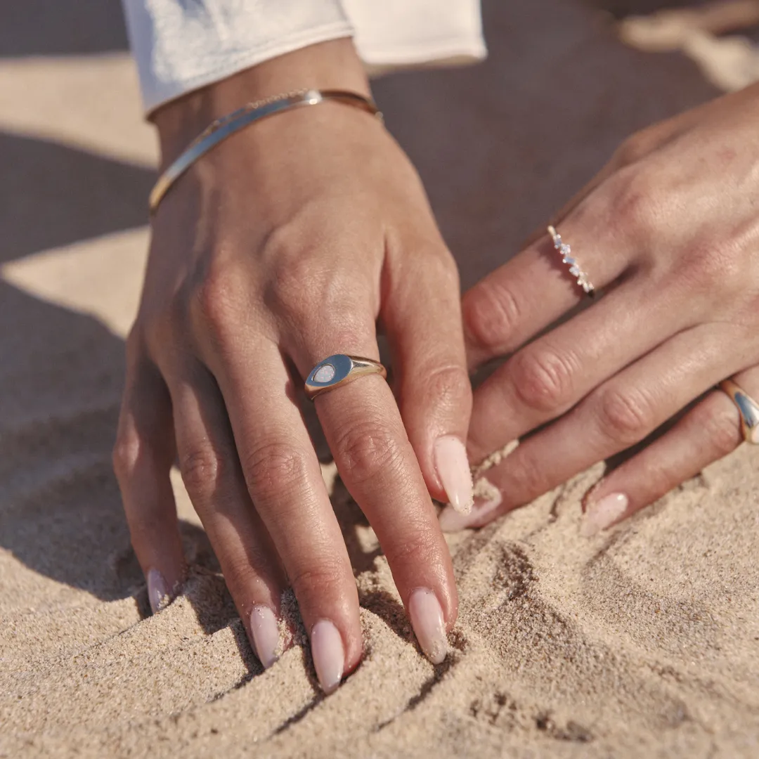 Marcia Opal Ring - Yellow Gold