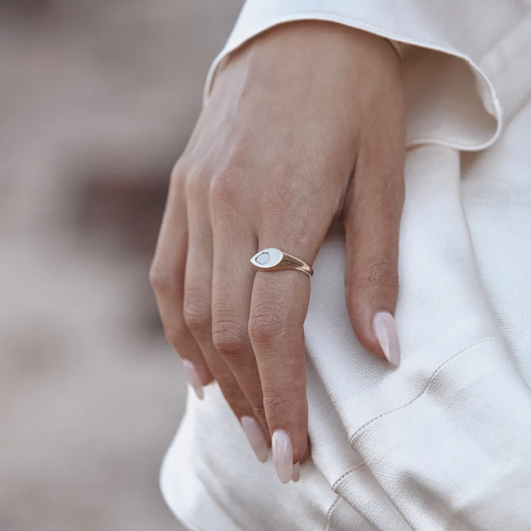 Marcia Opal Ring - Yellow Gold