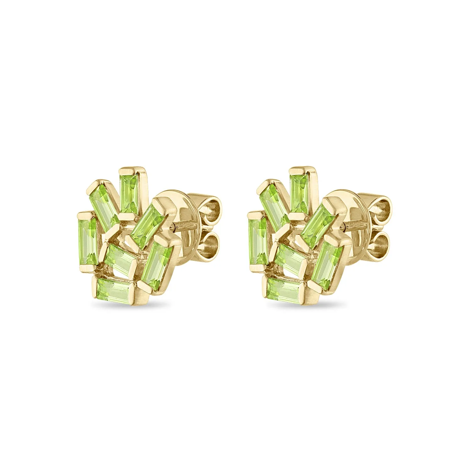 Medium Jubilation Studs: Peridot