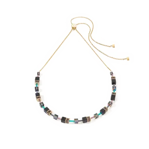 Multicolor GeoCube Chain Necklace