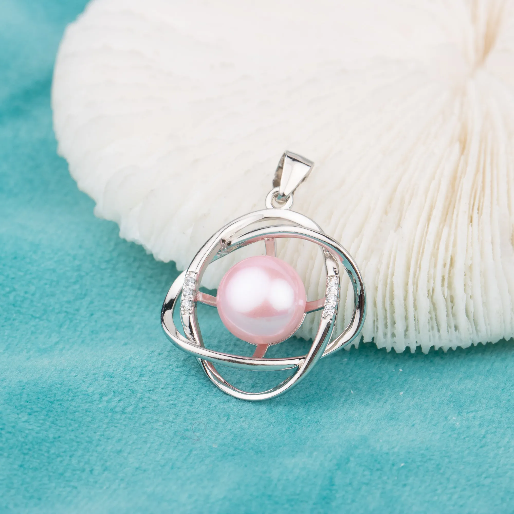 P010745 DIY 9-13mm Natural Freshwater pearl pendant accessory 925 sterling silver engagement jewelry necklace for women