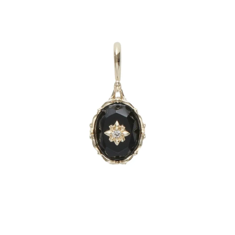 Palace Style Retro Onyx Pendant Necklace