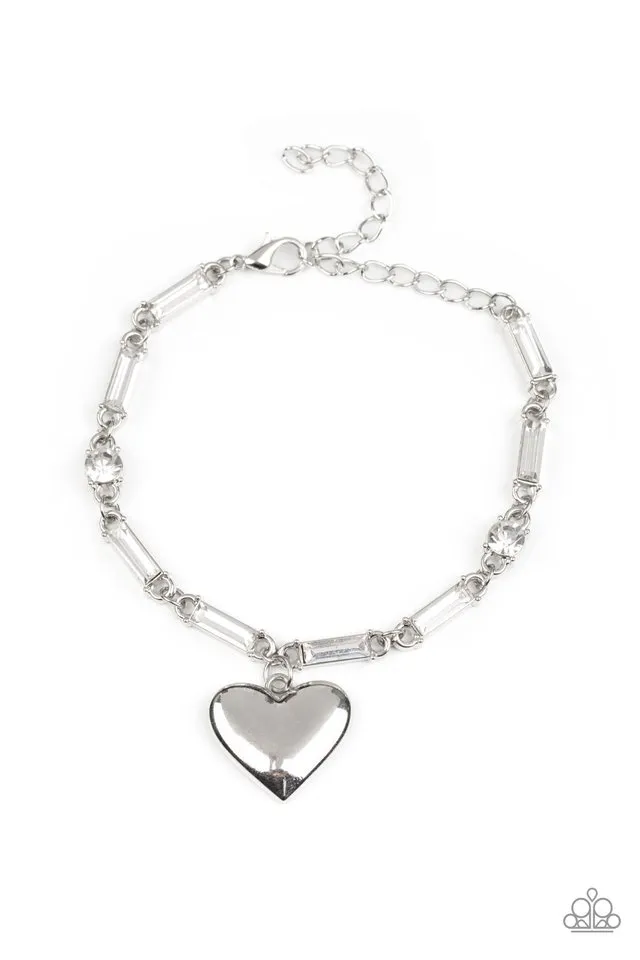 Paparazzi Bracelet ~ Sweetheart Secrets - White