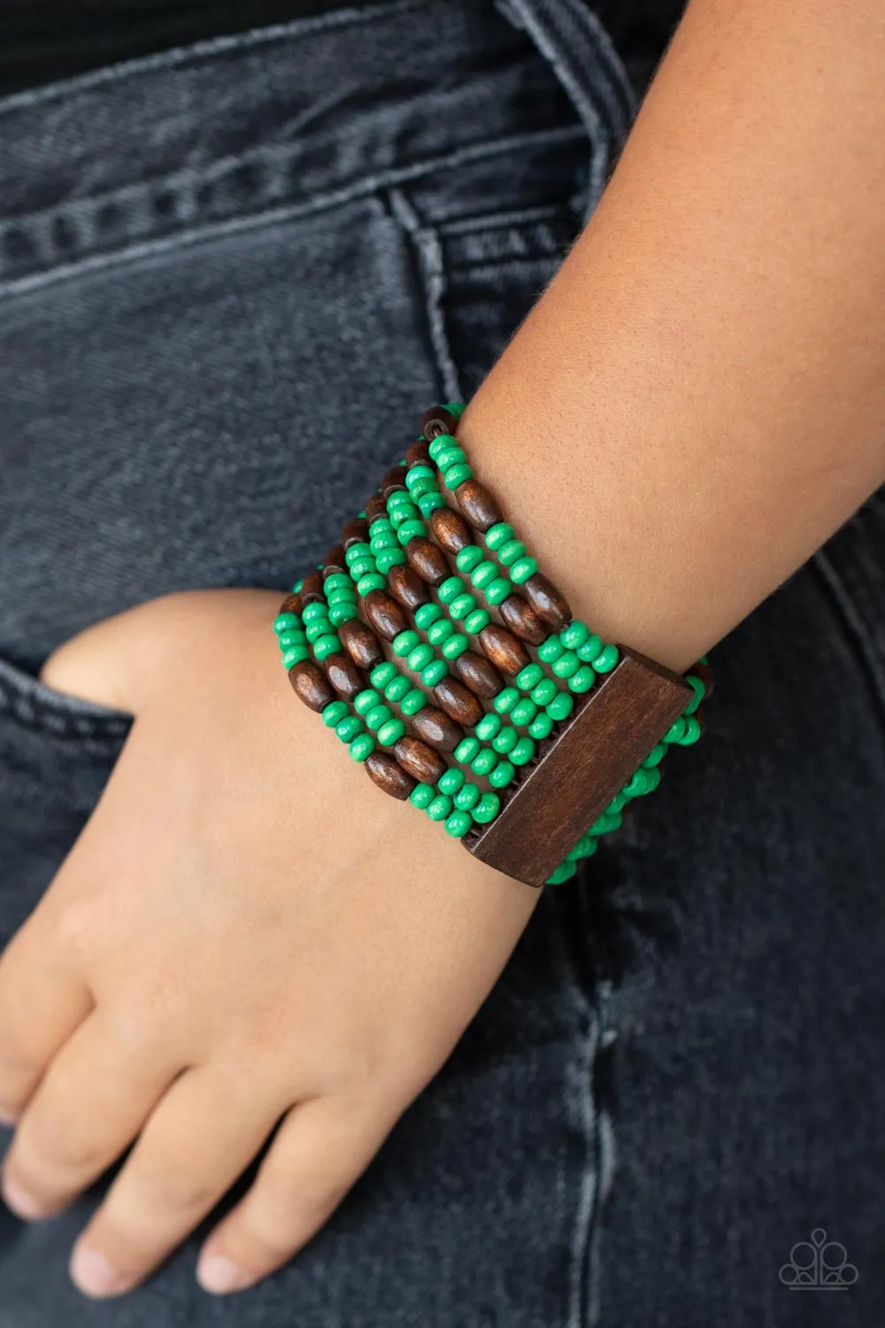 PAPARAZZI Tropical Nirvana - Green BRACELETS