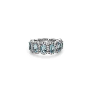 Pastel Diamond Oval Cushion Ring