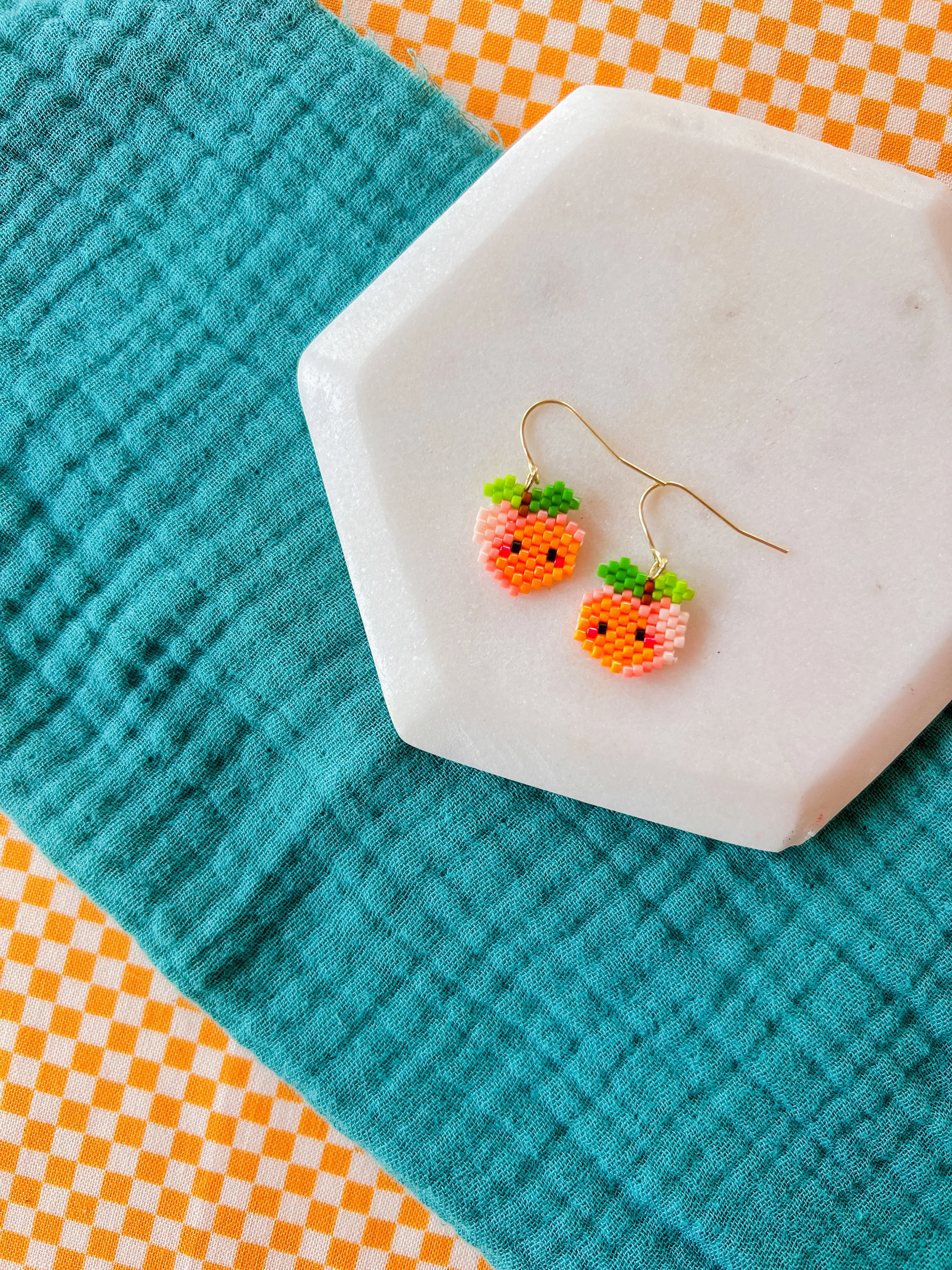 Peach Cutie | Beaded Earrings