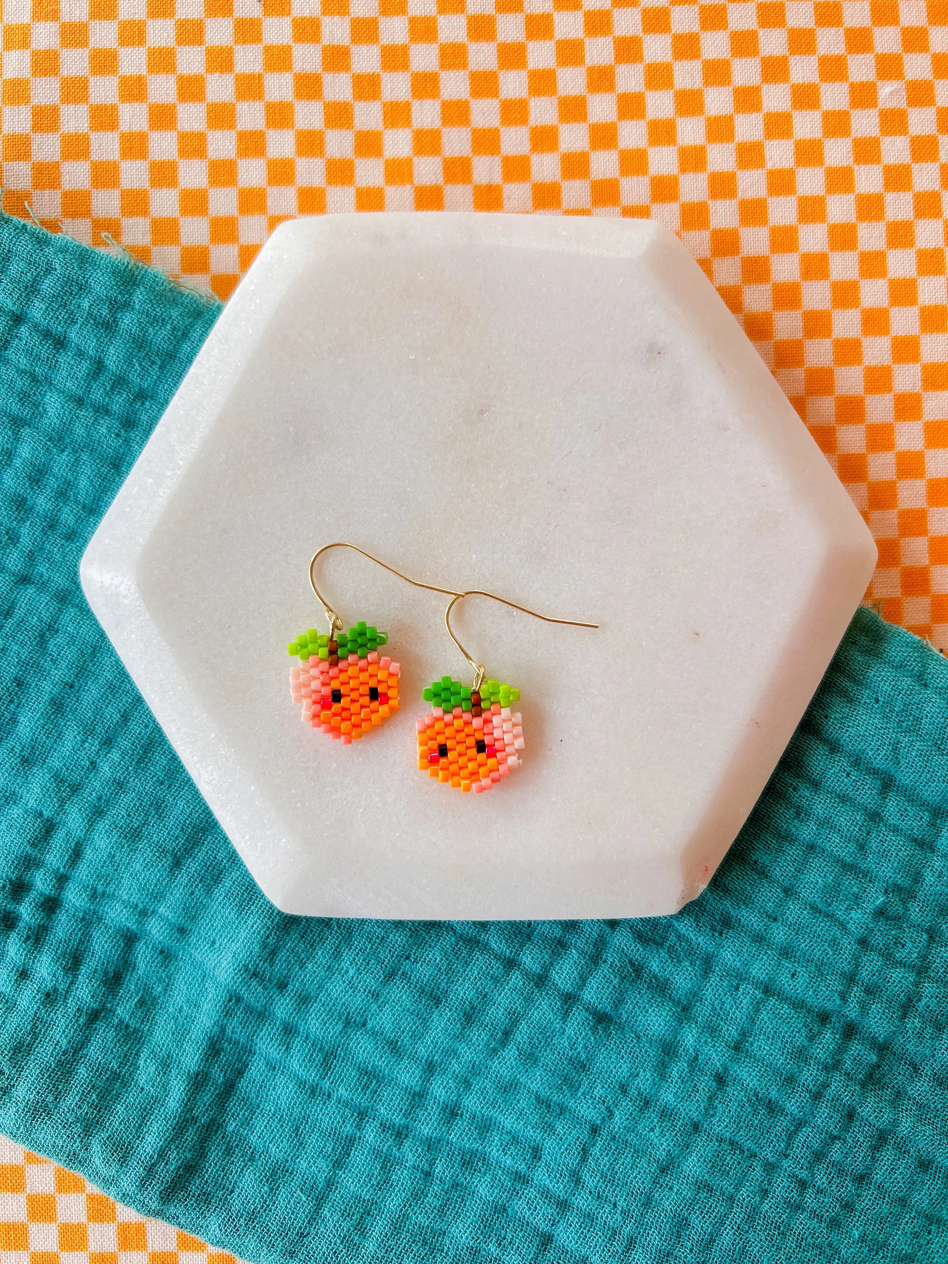 Peach Cutie | Beaded Earrings