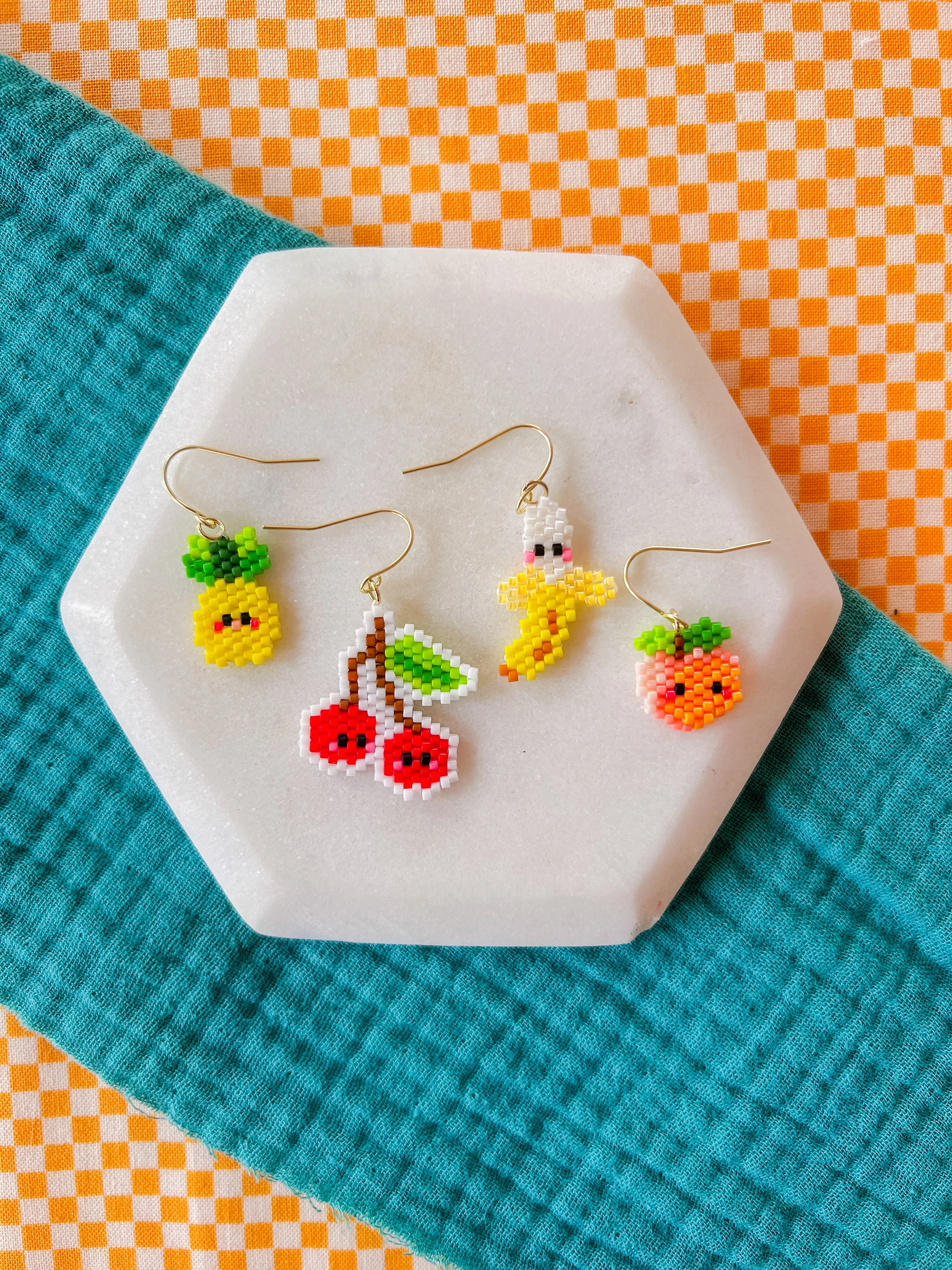 Peach Cutie | Beaded Earrings