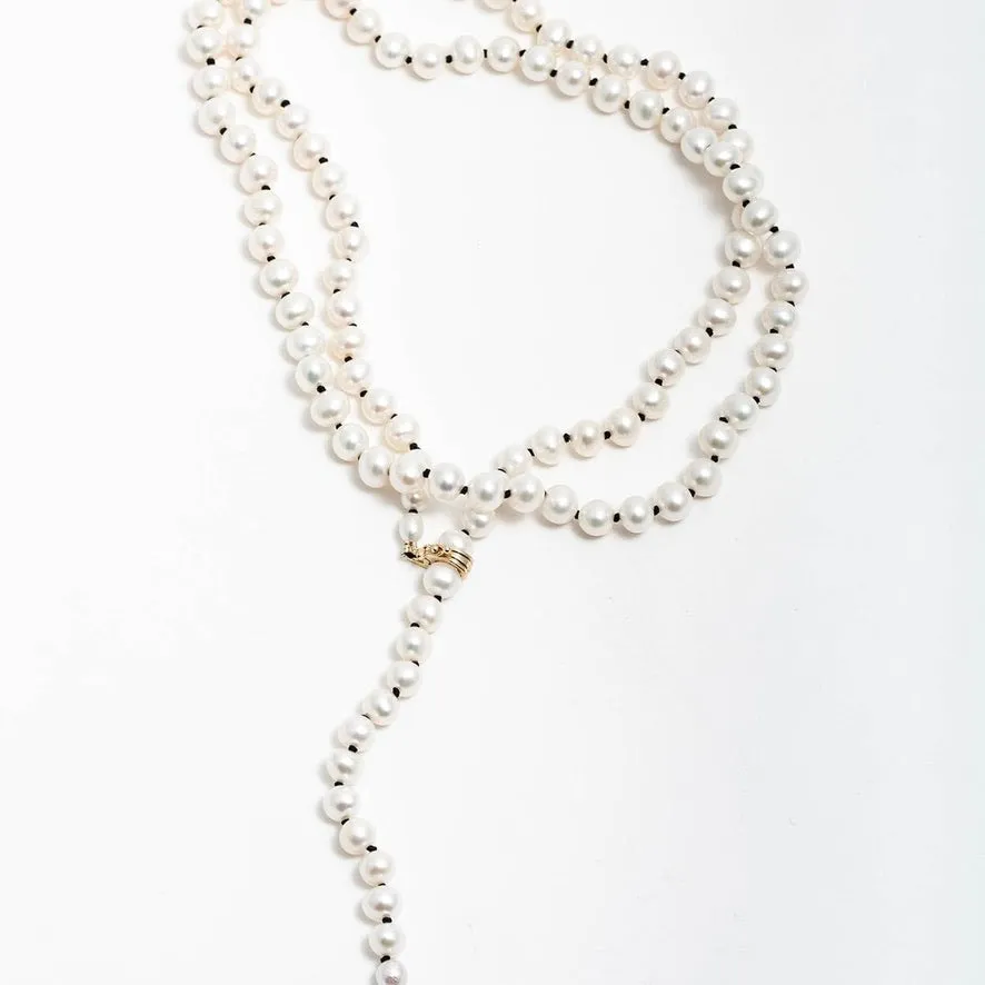 Pearl Knotted Opera Necklace