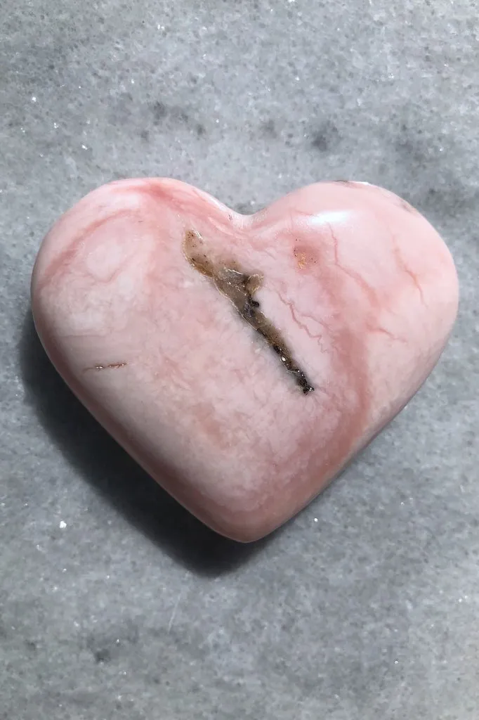 Peruvian Pink Opal Heart