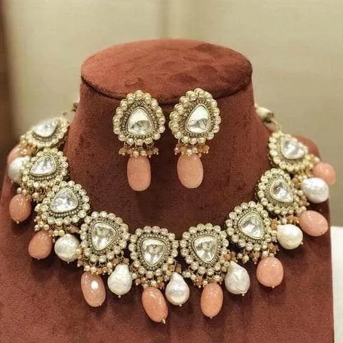 Polki Kundan Set Natural Stone