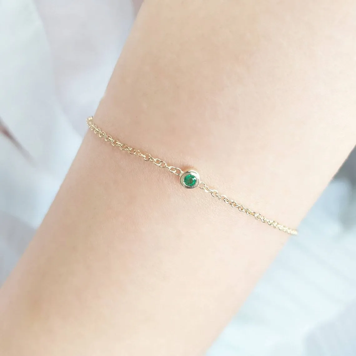 "SOL" Emerald Bracelet 0,03ct