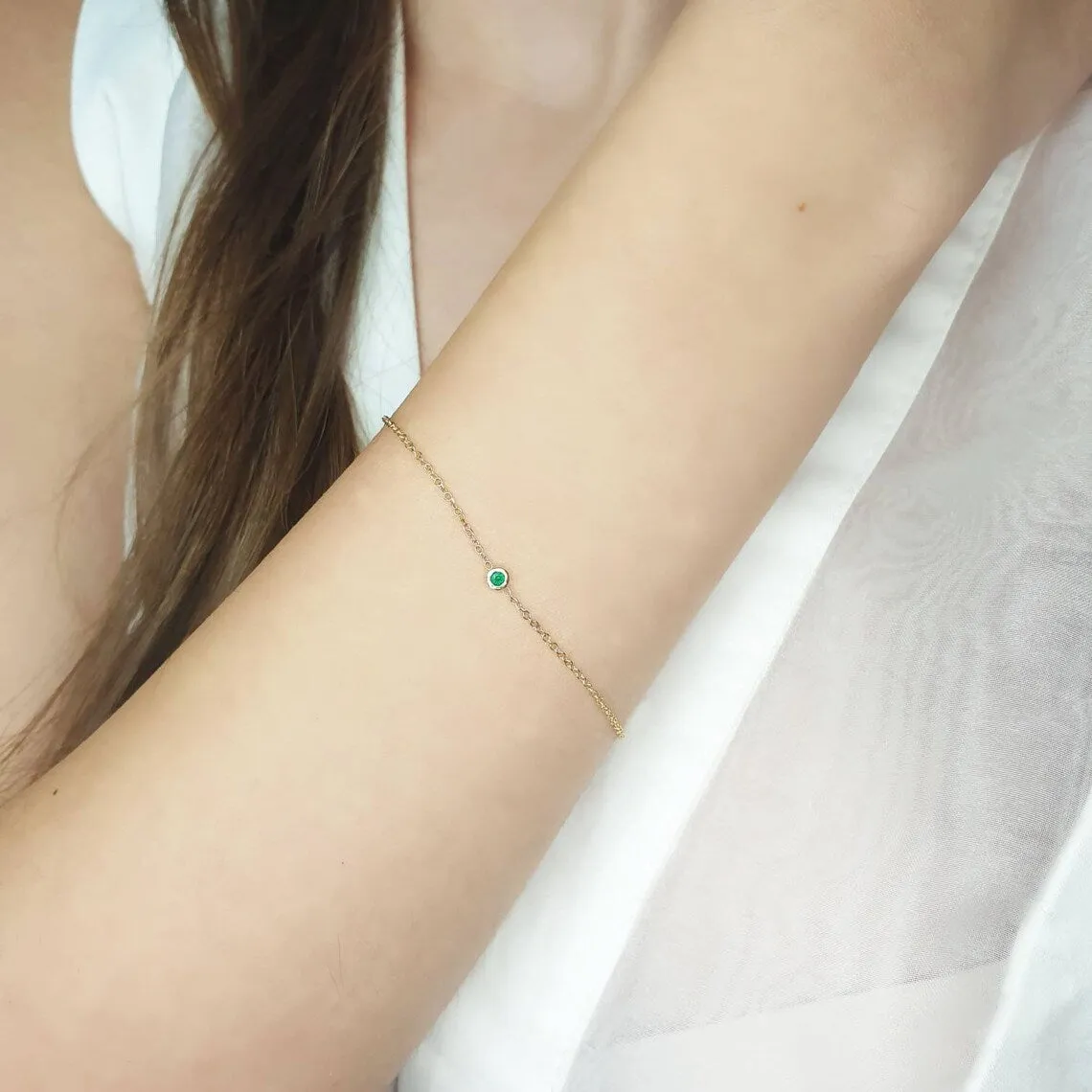 "SOL" Emerald Bracelet 0,03ct