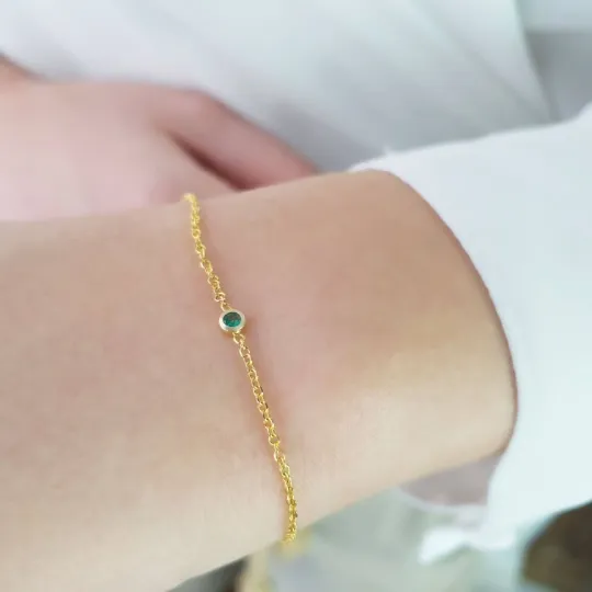 "SOL" Emerald Bracelet 0,03ct