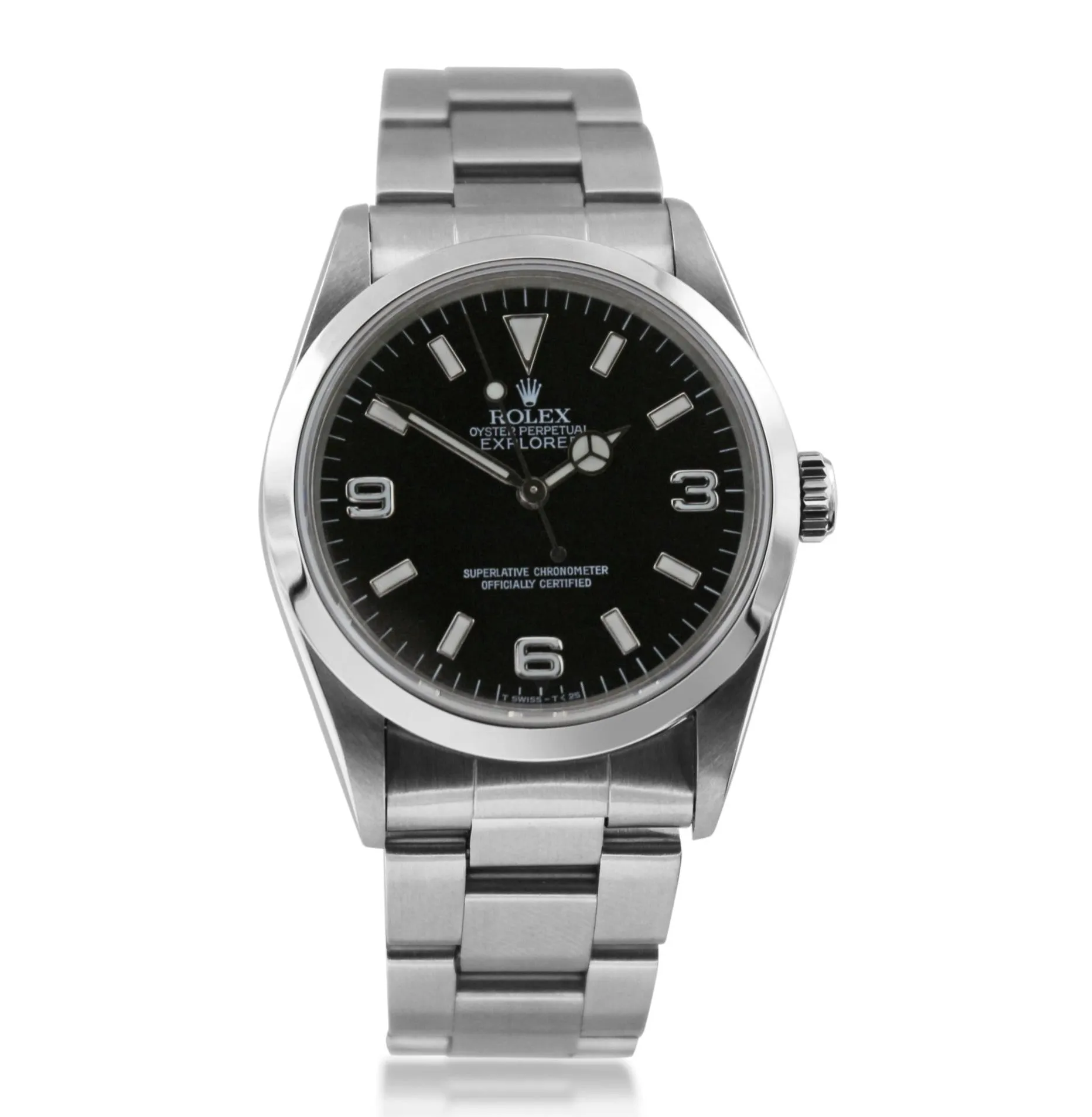 Rolex Explorer 36mm Black Dial Steel Watch - Ref: 14270