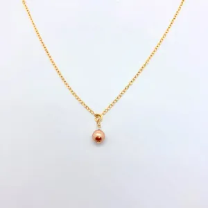 Rose Gold  Pearl Bridesmaid Necklace