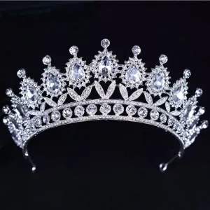 Silver Princess Tiara Detail Princess Queen headdress jewelry