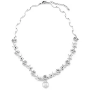 Silvia Cubic Zirconia and Pearl Necklace