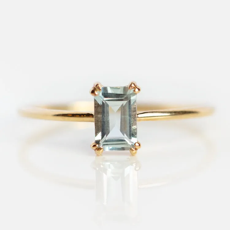 Solid Gold Essential Baguette Birthstone Ring