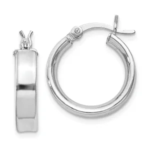 Sterling Silver Polished Finish Hinged Earrings