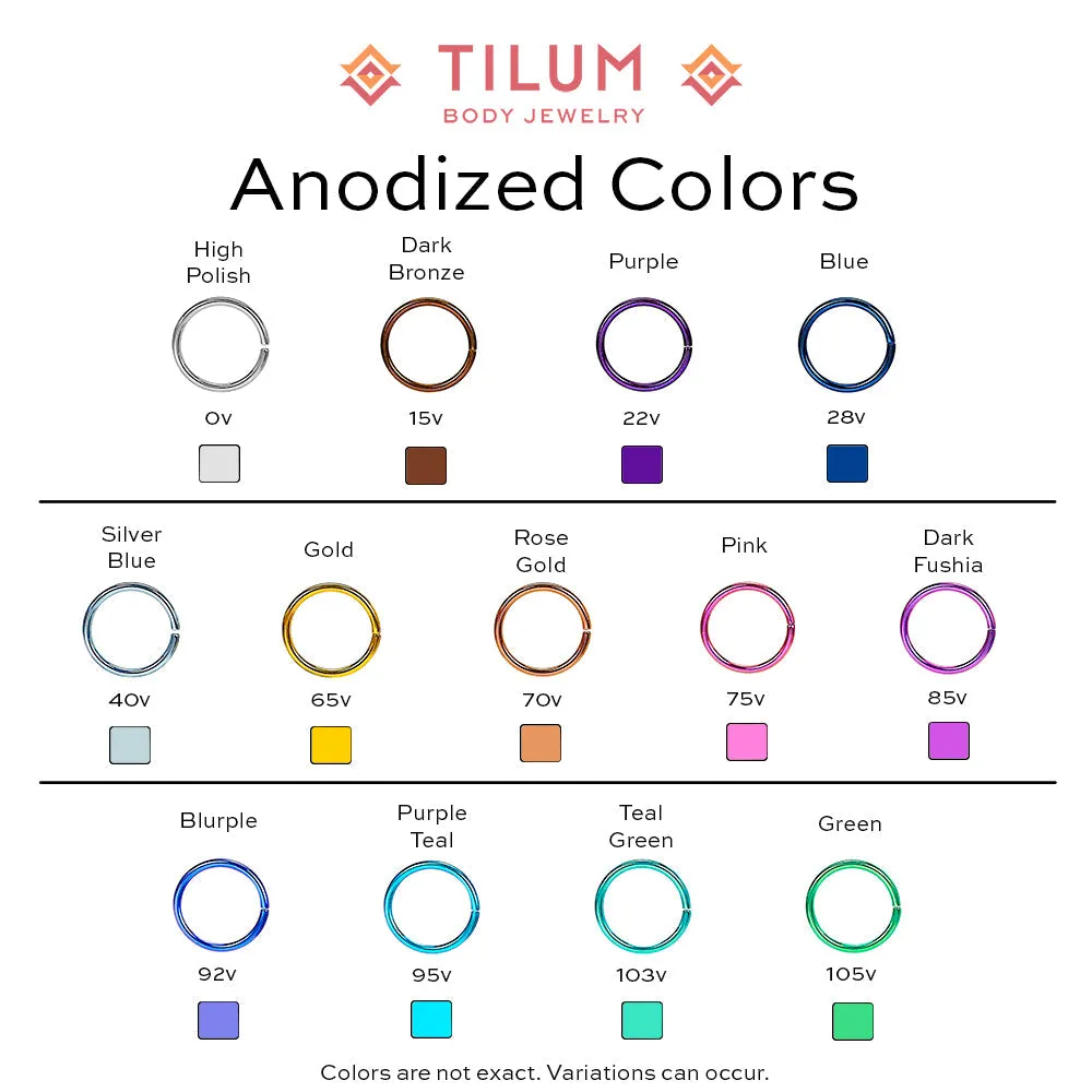 Tilum 18g-16g Internally Threaded 4mm Opal Stop Light Cluster Top - Price Per 1