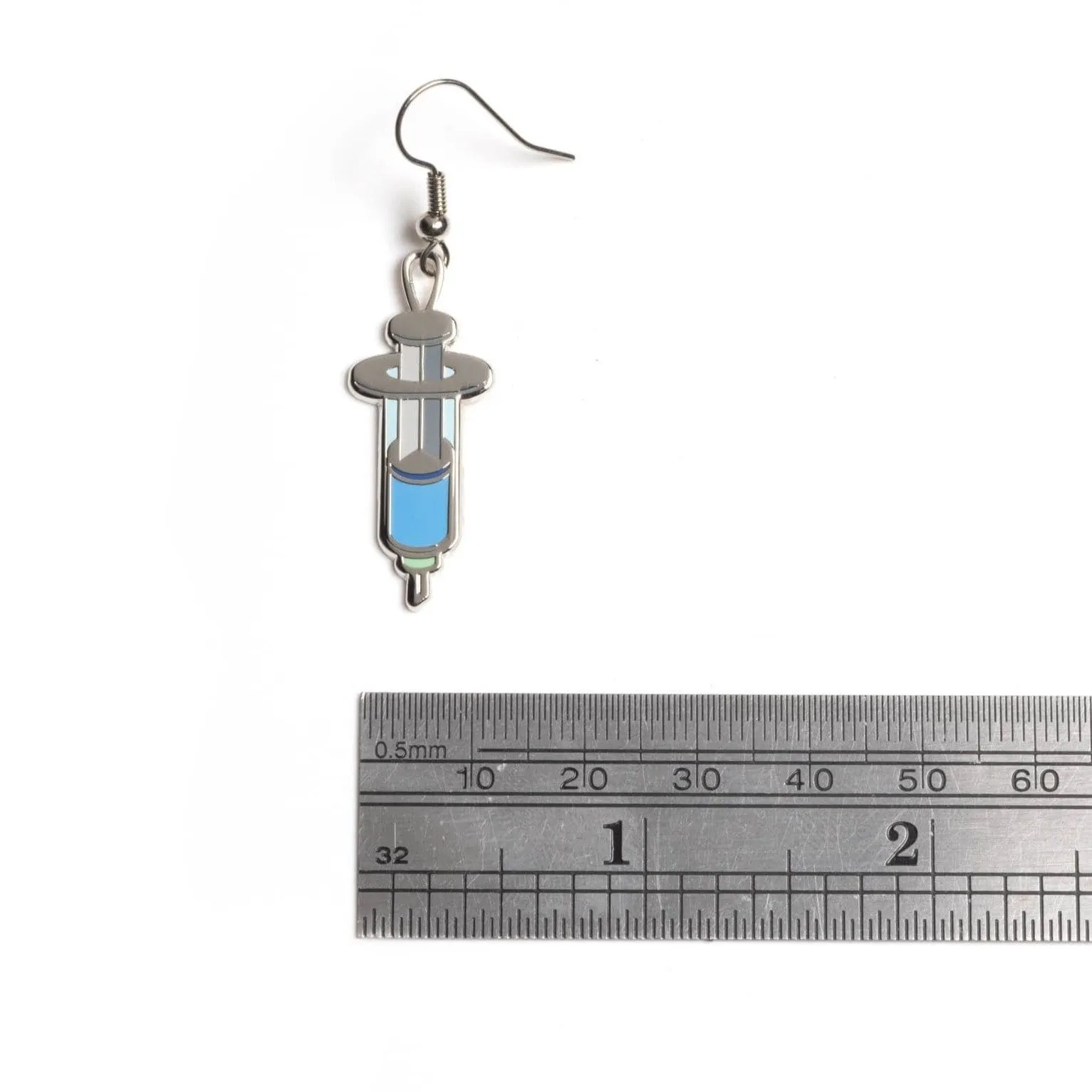 Vaccine Syringe Drop Earrings