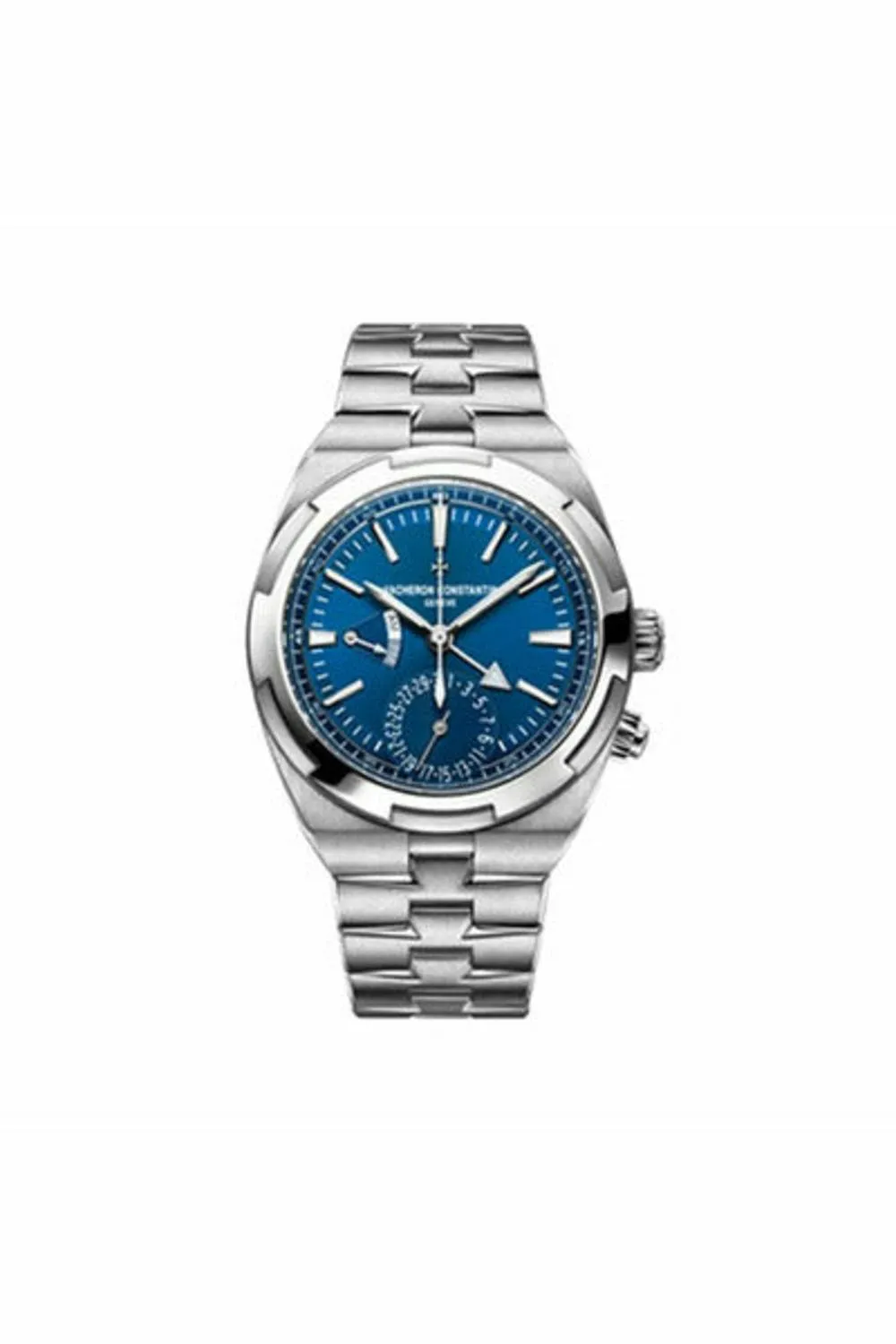 vacheron constantin overseas blue dial automatic dual time men's watch ref. 7900v/110a-b334