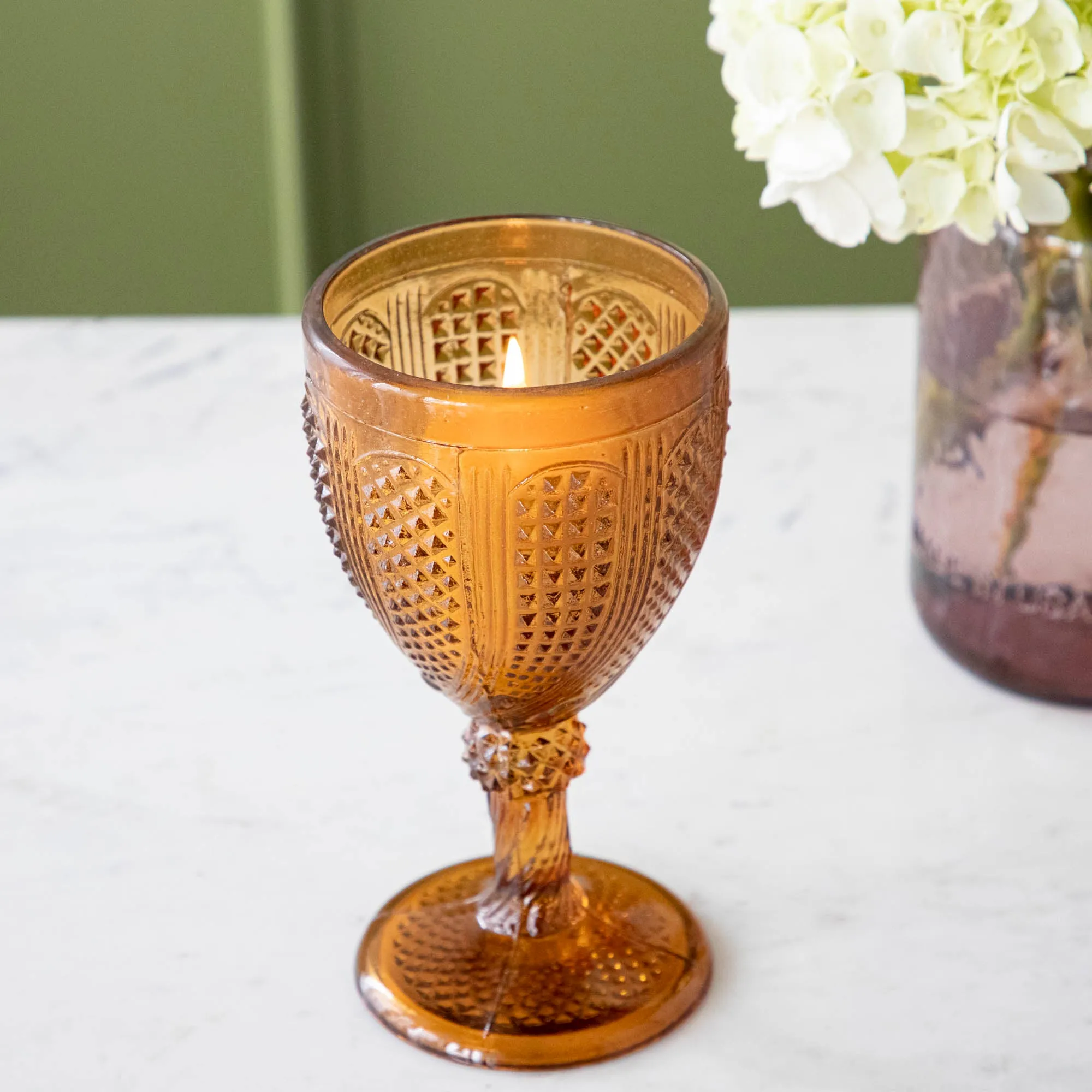 Vintage Stemmed Votive Holder