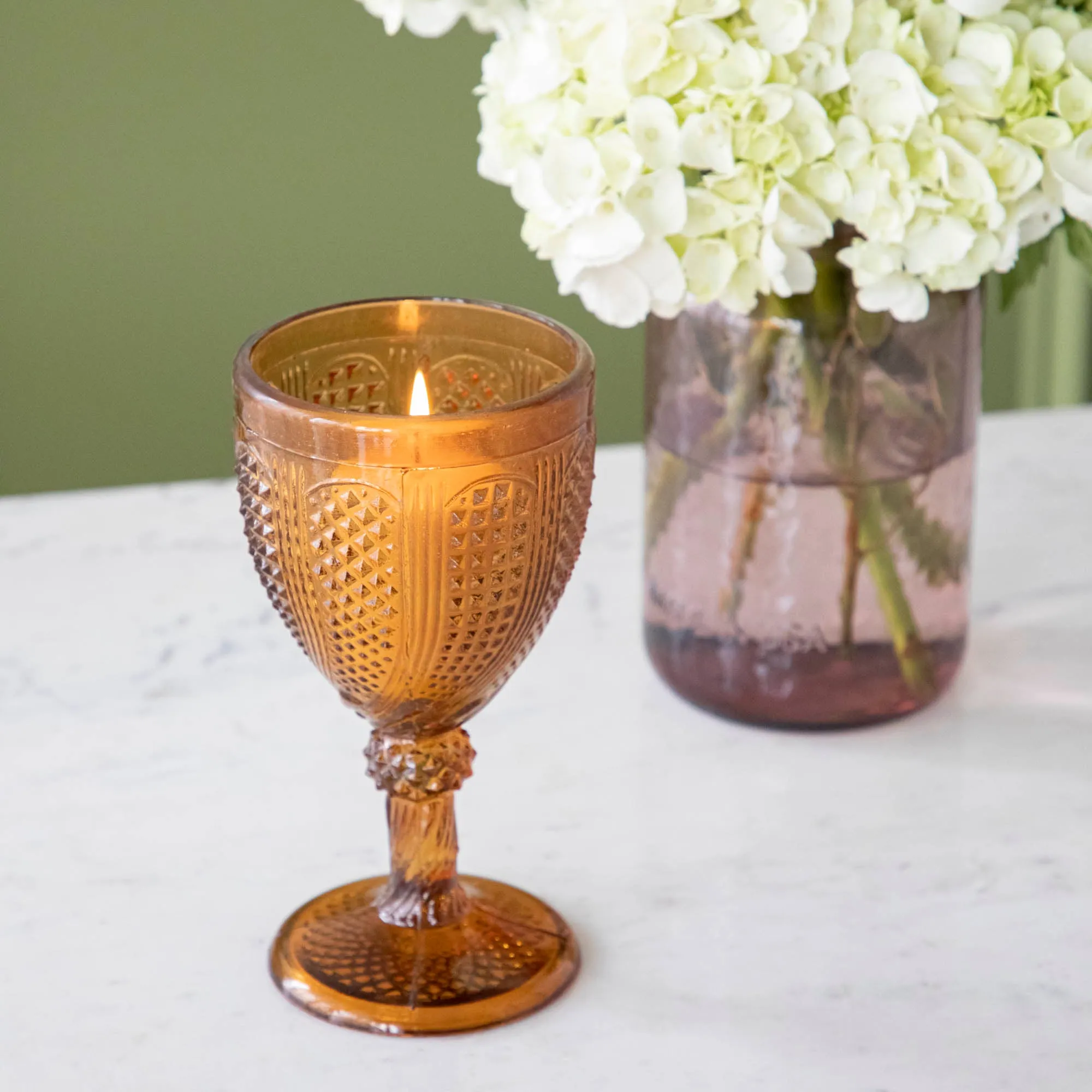 Vintage Stemmed Votive Holder